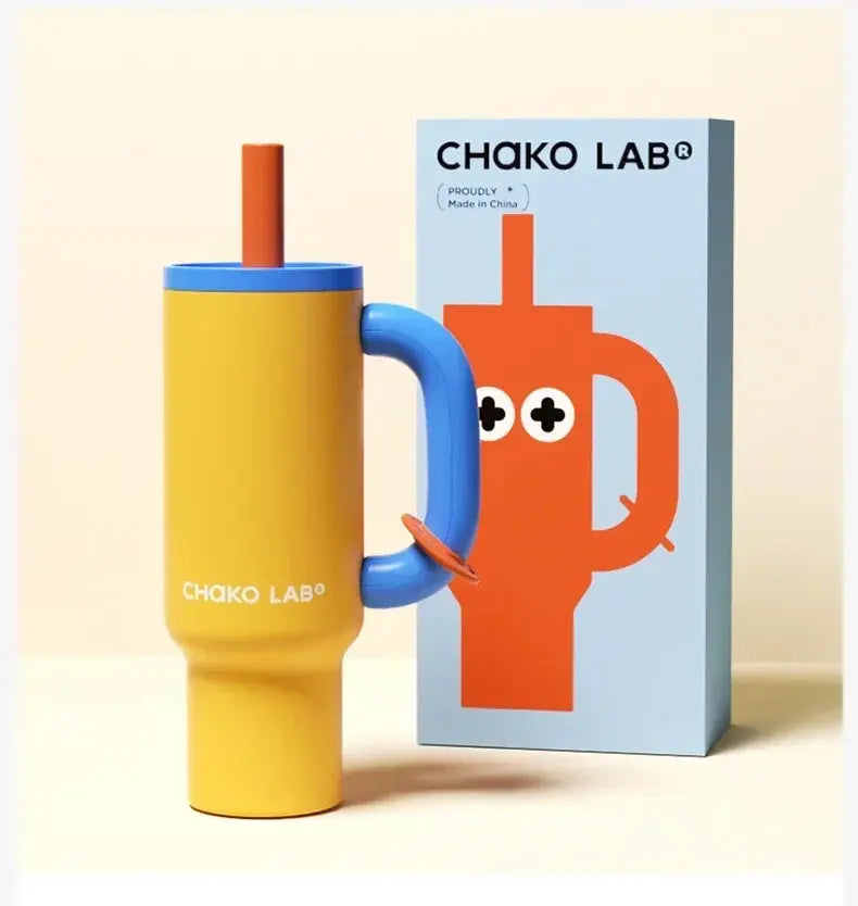 Gourde Chakolab Jaune et Bleue 1000ml Gourde Bottle®