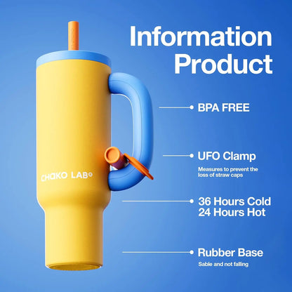 Gourde Chakolab Jaune et Bleue 1000ml Gourde Bottle®