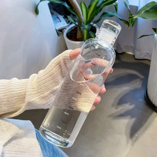 Gourde Graduée Heure 500ml (Blanc) Gourde Bottle®