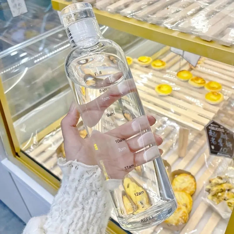 Gourde Graduée Heure 500ml (Blanc) Gourde Bottle®