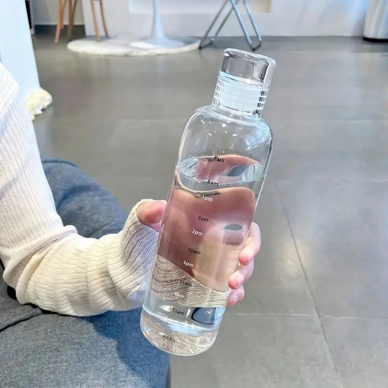 Gourde Graduée Heure 500ml (Blanc) Gourde Bottle®