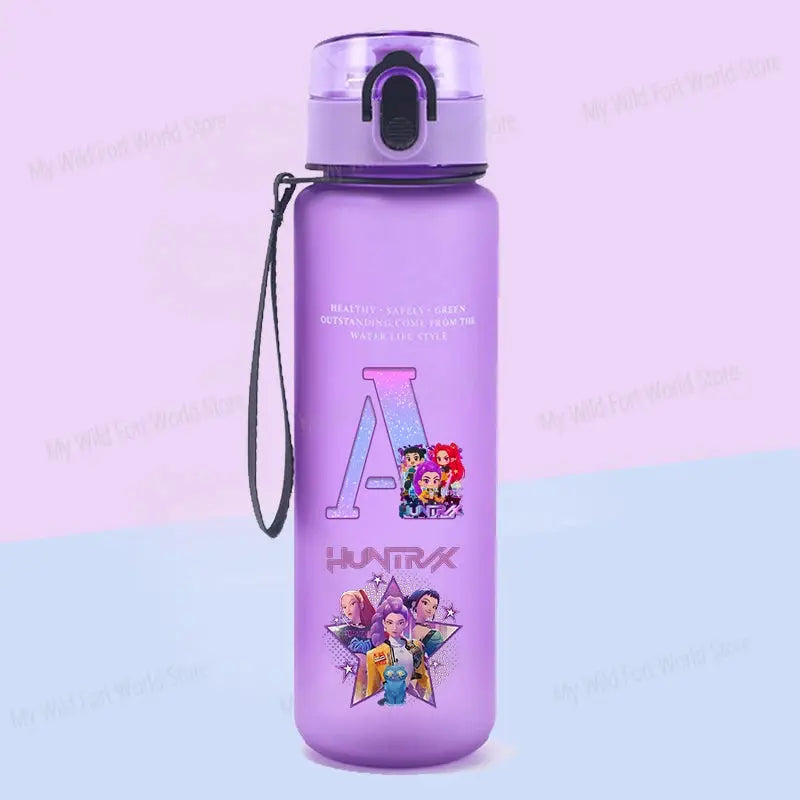 Gourde KPop Huntrix Personnalisé Lettre A-Z 650ml - Gourde Bottle®
