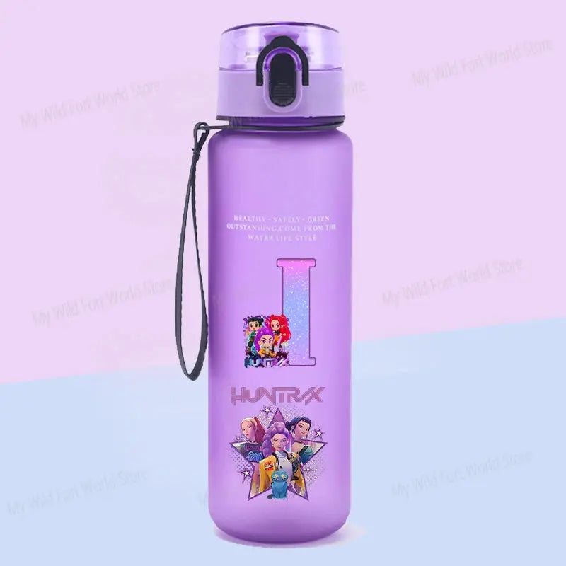 Gourde KPop Huntrix Personnalisé Lettre A-Z 650ml - Gourde Bottle®