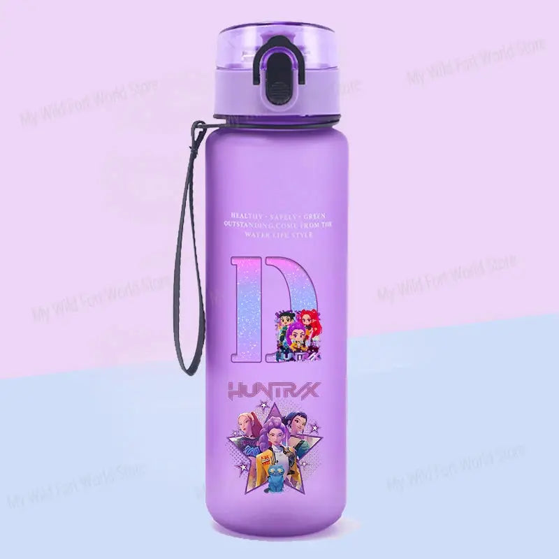 Gourde KPop Huntrix Personnalisé Lettre A-Z 650ml - Gourde Bottle®