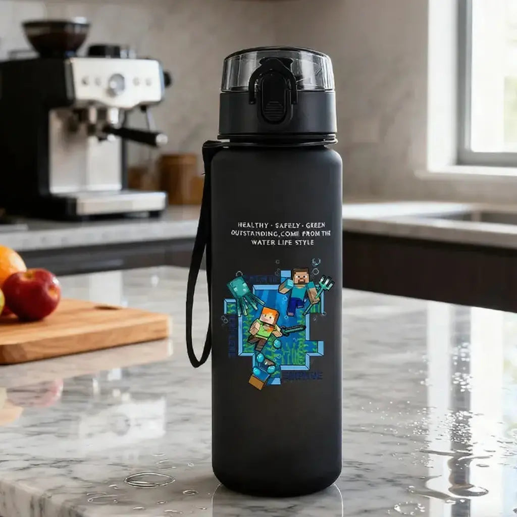 Gourde Minecraft Noir 650ml (Jeux) Gourde Bottle®