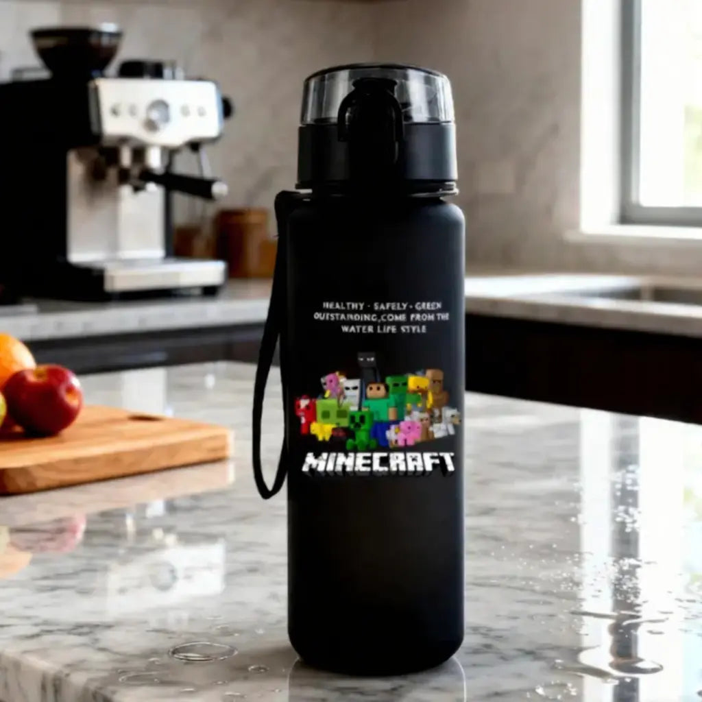 Gourde Minecraft Noir 650ml (Jeux) Gourde Bottle®