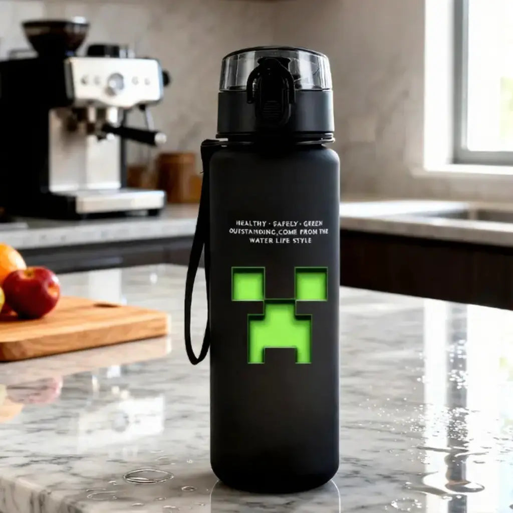Gourde Minecraft Noir 650ml (Jeux) Gourde Bottle®