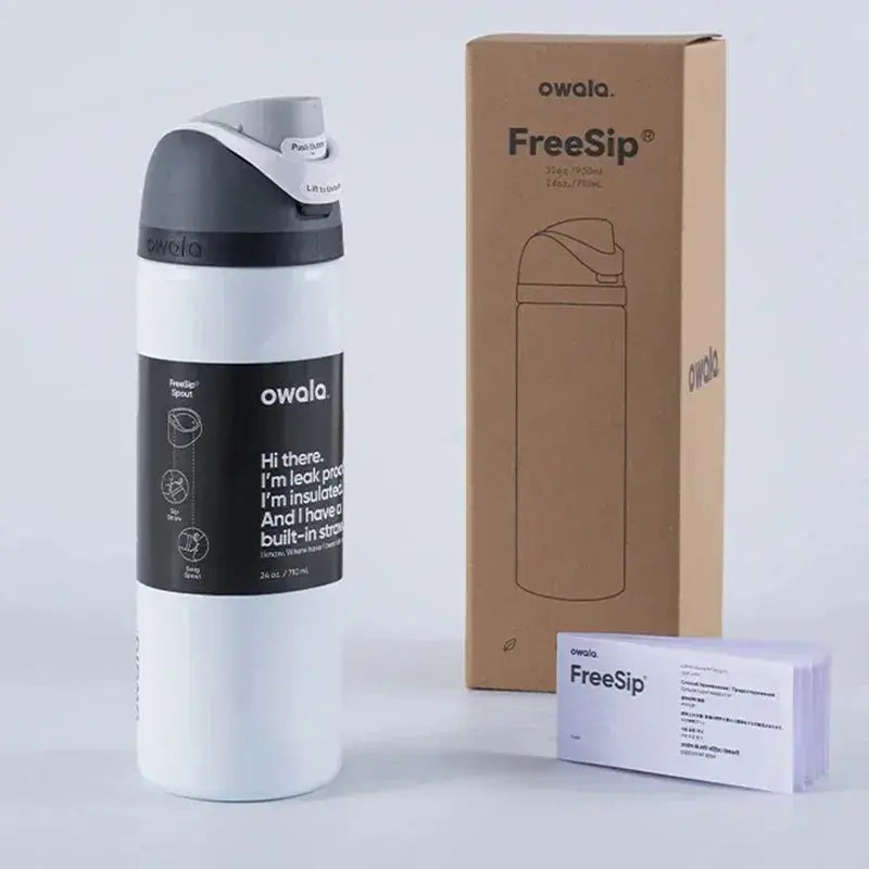 Gourde Owala 24 oz, Owala Cup Vacuum Flasks & Thermoses Water Bottle Drinkware Thermo Tumbler Stainless Steel Thermal Mug Original Cold Hot Coffee - Gourde Bottle®