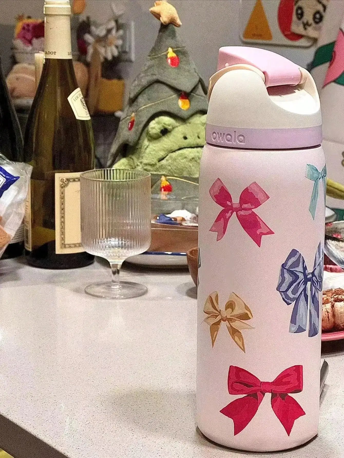 Gourde Owala Bow Rose Papillon 32oz Gourde Bottle®