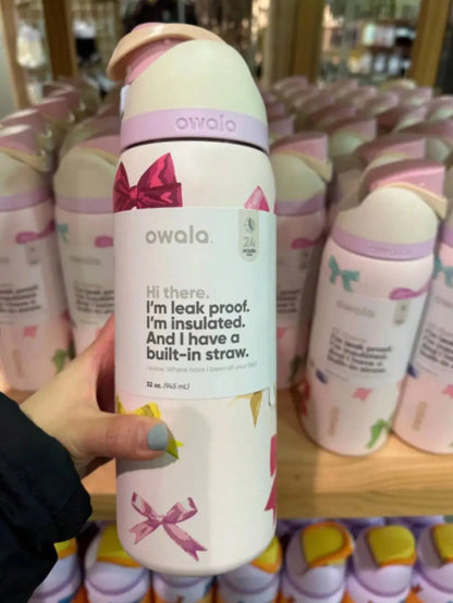 Gourde Owala Bow Rose Papillon 32oz Gourde Bottle®