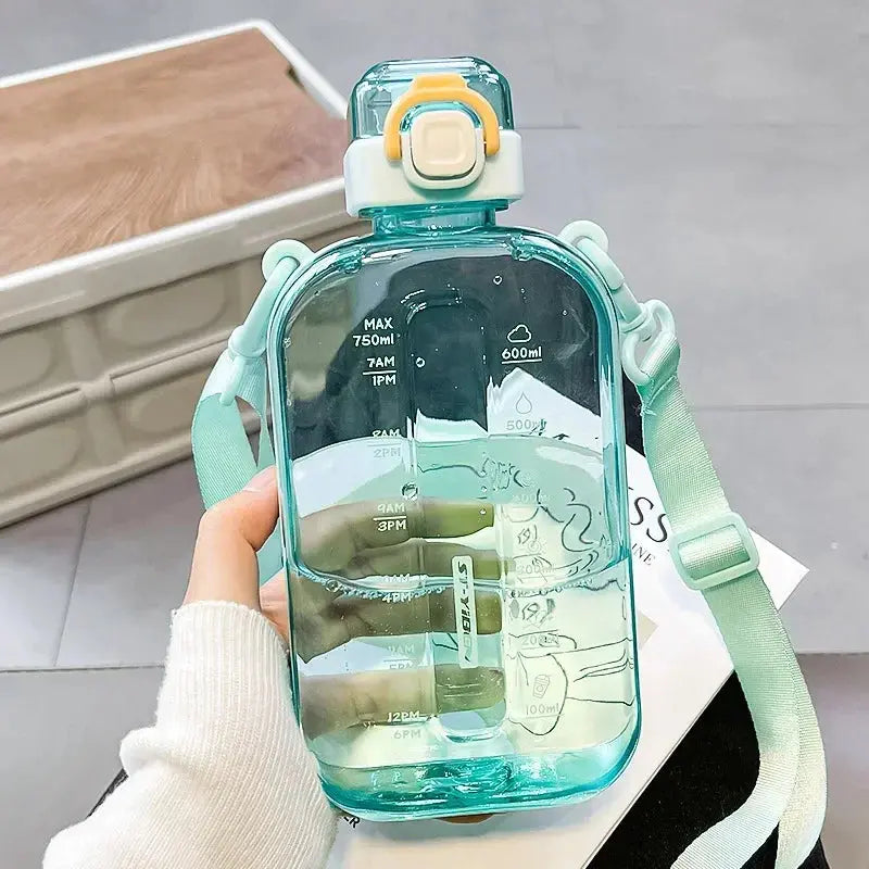 Gourde Plate Transparente 750ml - Gourde Bottle®