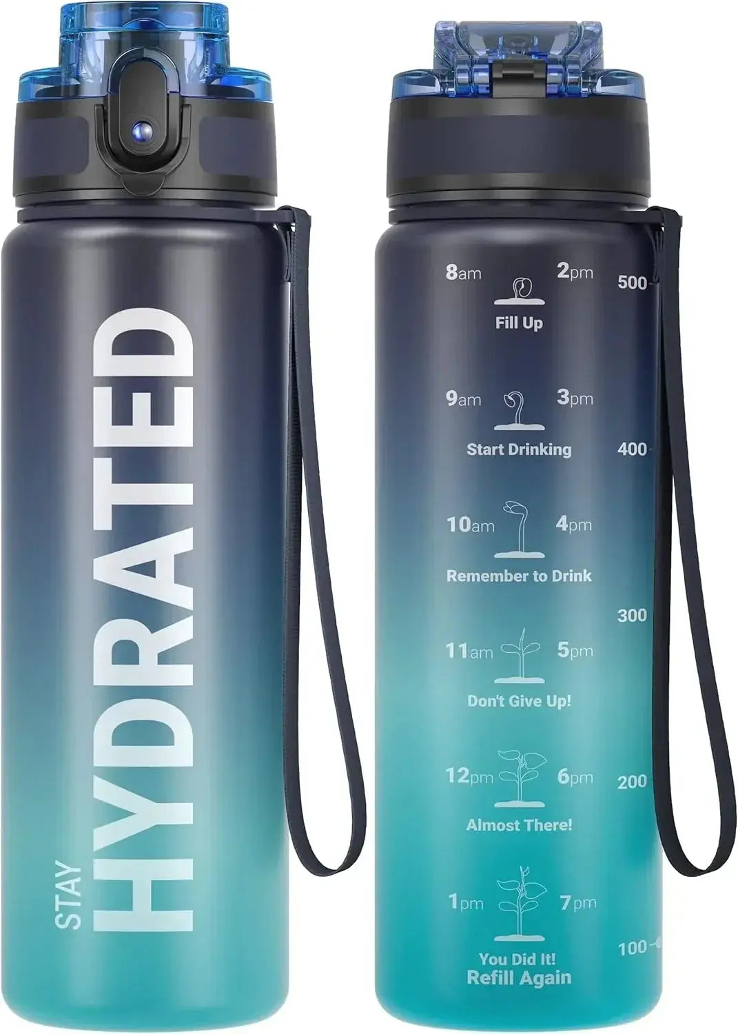 Gourde Stay Hydrated 1L avec lanière - Gourde Bottle®