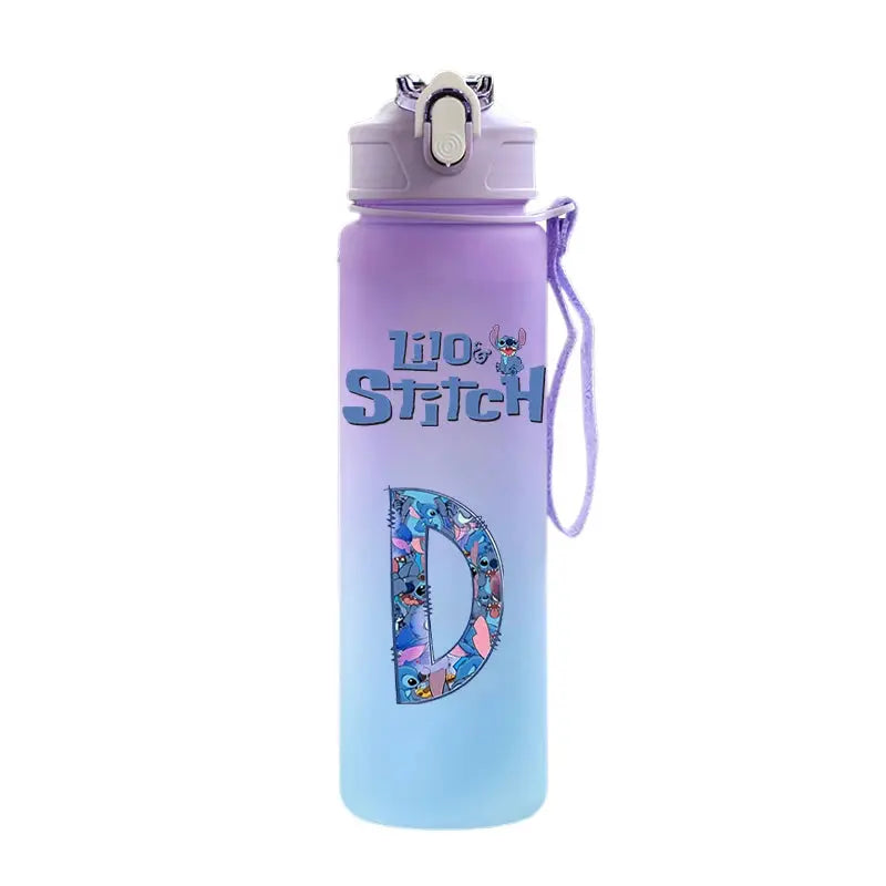 Gourde Stitch Mignonne 750ML Water Bottle Lilo Stitch Cartoon Letter A-Z Printed Large Capacity Drinking Cup Portable Outdoor Sport Water Cup Kid Gift, Gourde Stitch Primark, Gourde Stitch fille, Gourde Stitch Amazon, Gourde Gourde Bottle®