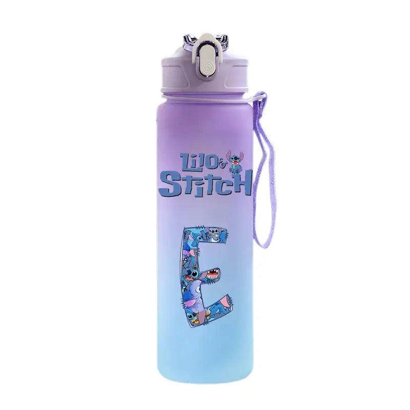 Gourde Stitch Mignonne 750ML Water Bottle Lilo Stitch Cartoon Letter A-Z Printed Large Capacity Drinking Cup Portable Outdoor Sport Water Cup Kid Gift, Gourde Stitch Primark, Gourde Stitch fille, Gourde Stitch Amazon, Gourde Gourde Bottle®