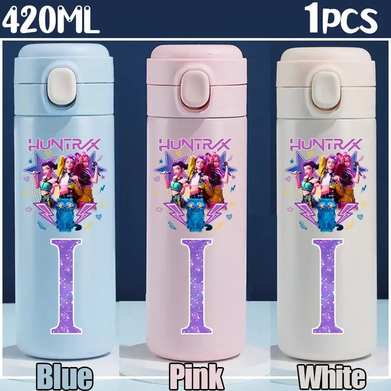 Gourde Thermos K-Pop Demon Hunters Letters A-Z 420ML Gourde Bottle®