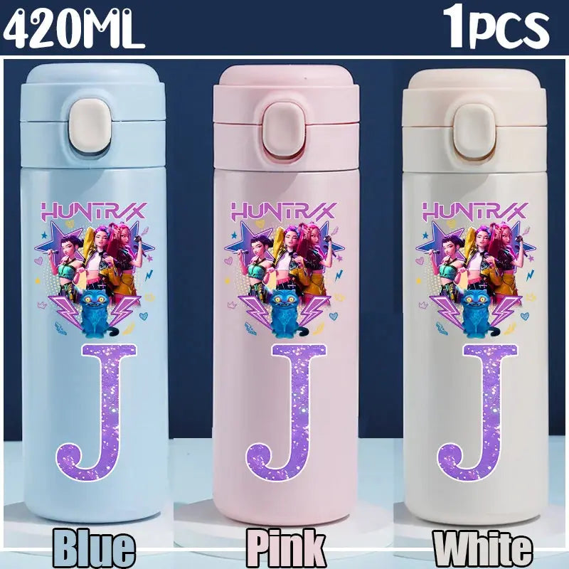Gourde Thermos K-Pop Demon Hunters Letters A-Z 420ML Gourde Bottle®