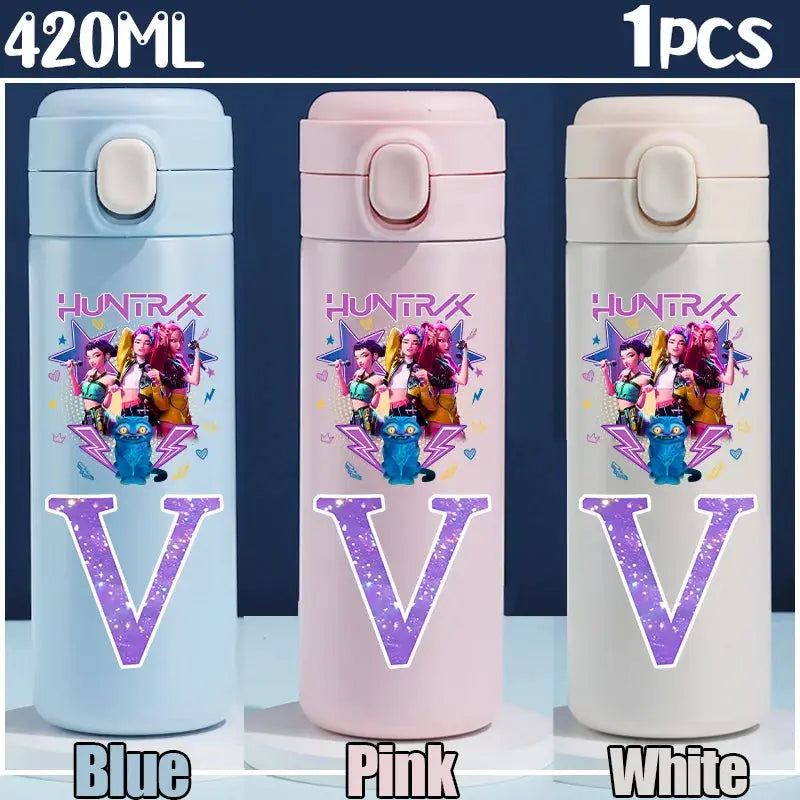 Gourde Thermos K-Pop Demon Hunters Letters A-Z 420ML Gourde Bottle®