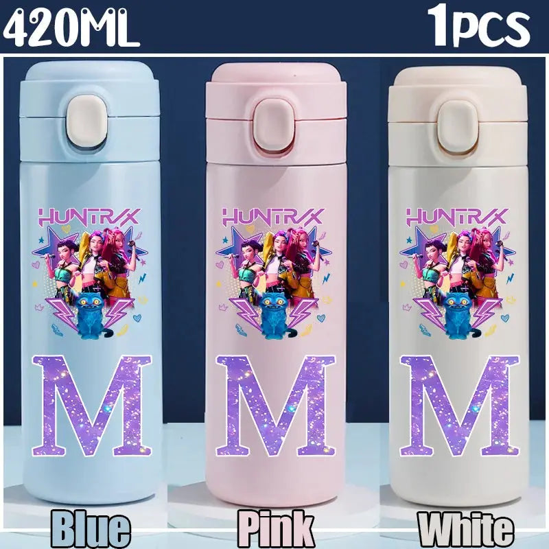 Gourde Thermos K-Pop Demon Hunters Letters A-Z 420ML Gourde Bottle®