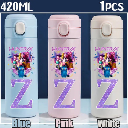 Gourde Thermos K-Pop Demon Hunters Letters A-Z 420ML Gourde Bottle®