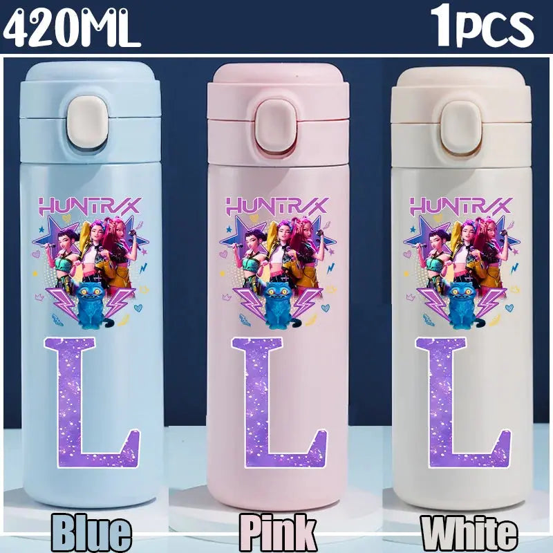 Gourde Thermos K-Pop Demon Hunters Letters A-Z 420ML Gourde Bottle®