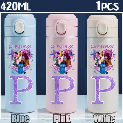 Gourde Thermos K-Pop Demon Hunters Letters A-Z 420ML Gourde Bottle®