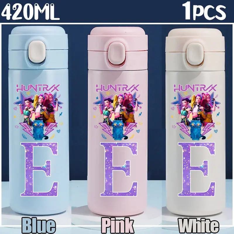 Gourde Thermos K-Pop Demon Hunters Letters A-Z 420ML Gourde Bottle®