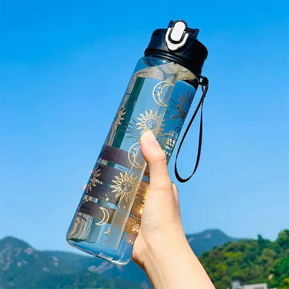 Gourde Transparente Paille 800ml Gourde Bottle®