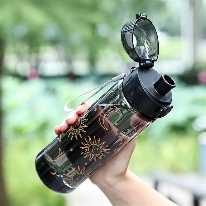 Gourde Transparente Paille 800ml Gourde Bottle®