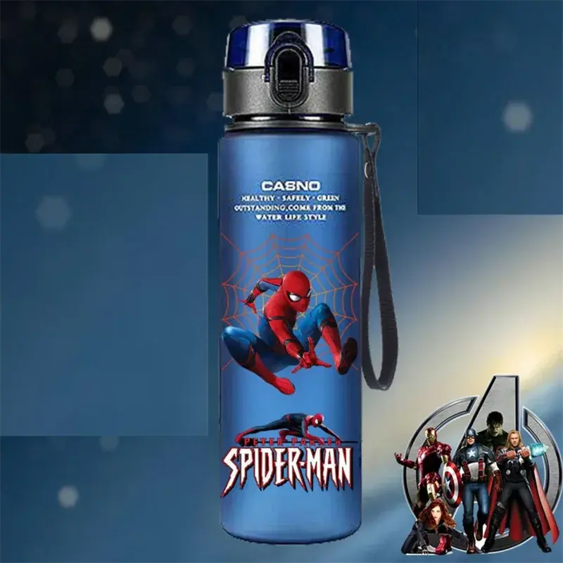 Gourde d'Eau Avengers Bleu 560ml (Hulk & Spiderman)