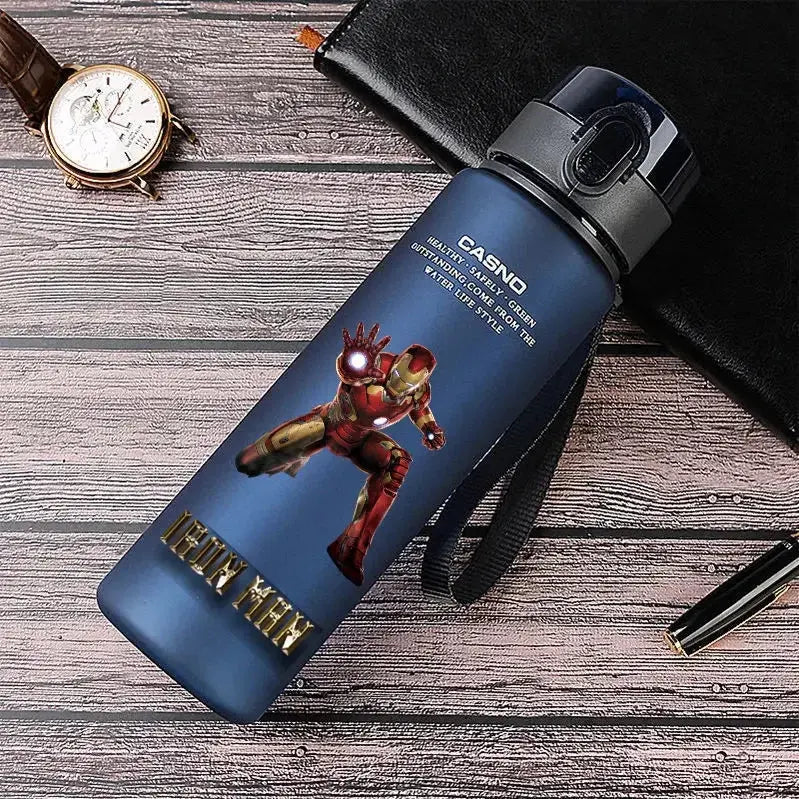 Gourde d'Eau Avengers Bleu 560ml (Hulk & Spiderman)