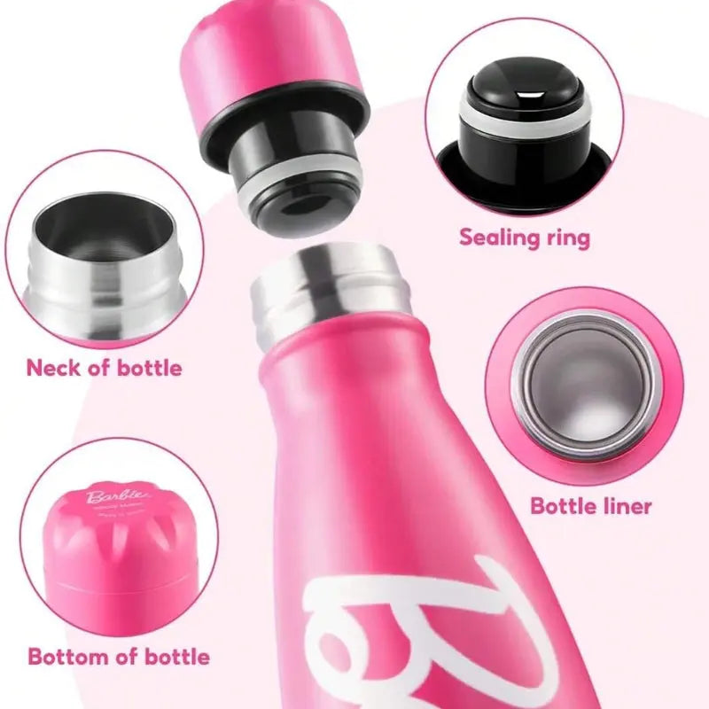 Gourde d'Eau Rose 500ml Gourde Bottle®