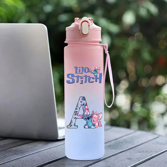 Gourde d'Eau Stitch 750ML (Lettre  A-Z) Gourde Bottle®