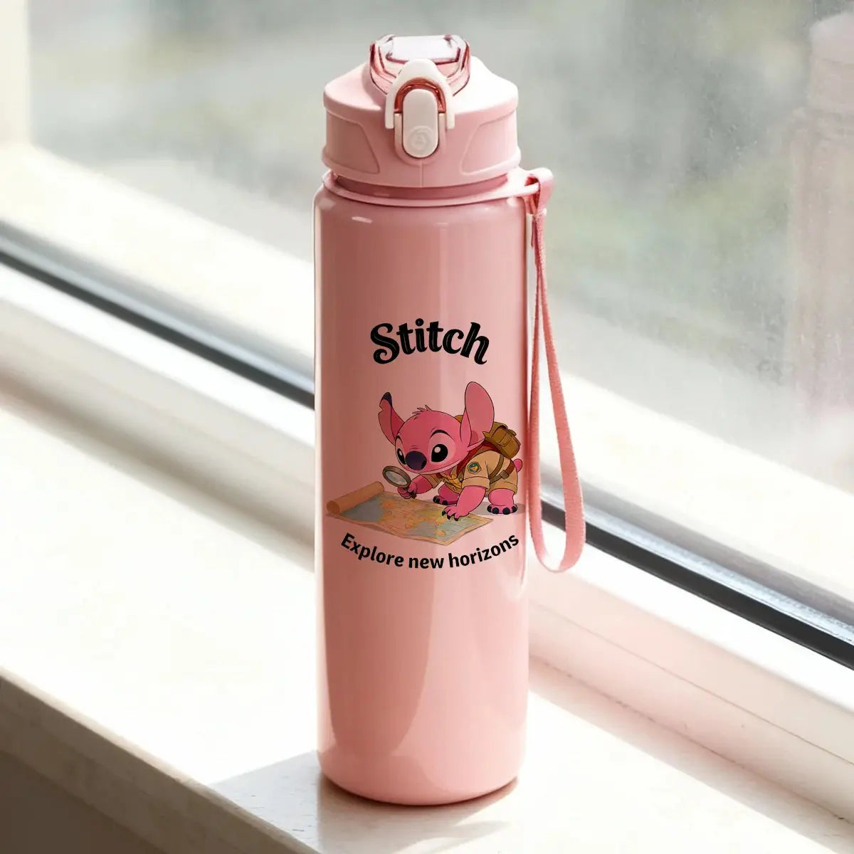 Gourde d'Eau Stitch Rose 750ml Gourde Bottle®