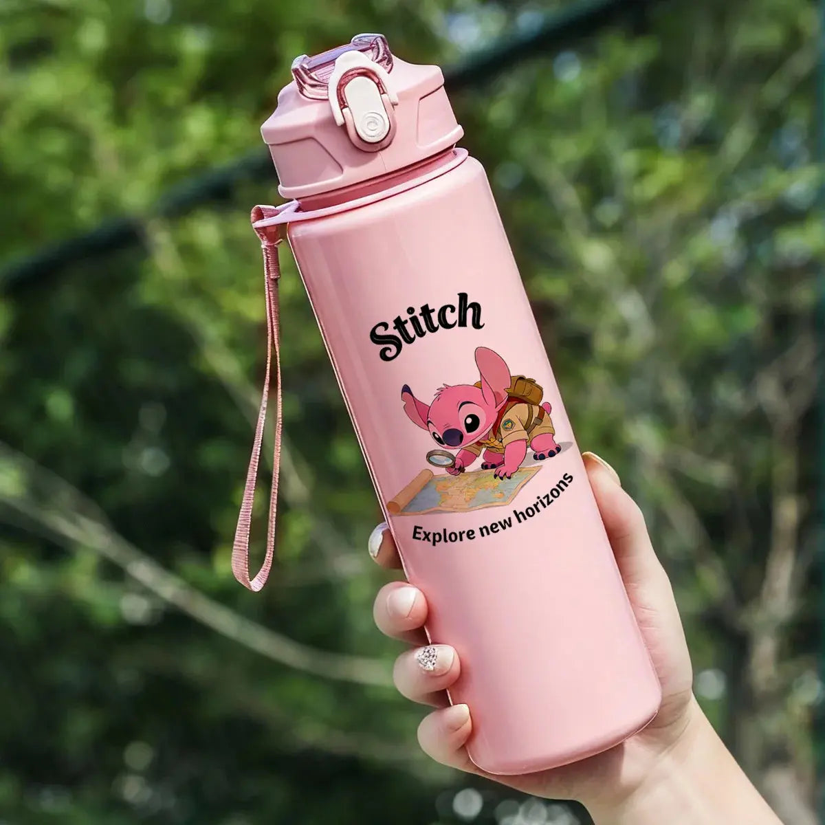Gourde d'Eau Stitch Rose 750ml Gourde Bottle®
