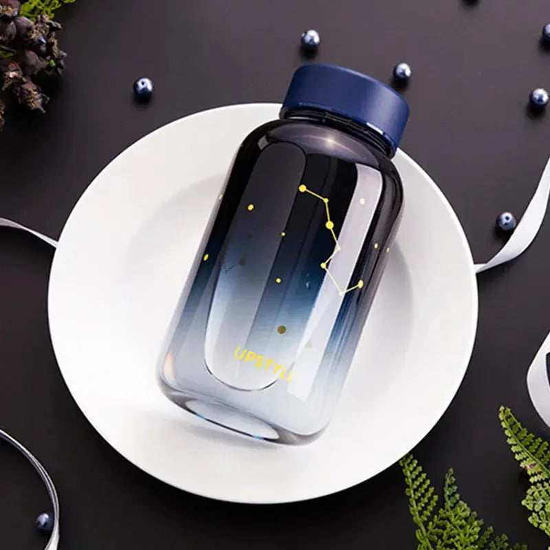 Gourde d'Eau en Verre Borosilicate avec Manchon 600ml, Bouteille en Verre Borosilicate 600ml, Gourde Verre en forme de Manchon, Bouteille D'eau en Verre Animaux 1 Litre Gourde Bottle®