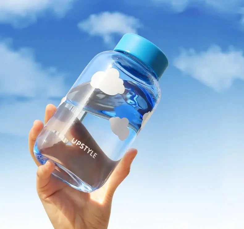 Gourde d'Eau en Verre Borosilicate avec Manchon 600ml, Bouteille en Verre Borosilicate 600ml, Gourde Verre en forme de Manchon, Bouteille D'eau en Verre Animaux 1 Litre Gourde Bottle®