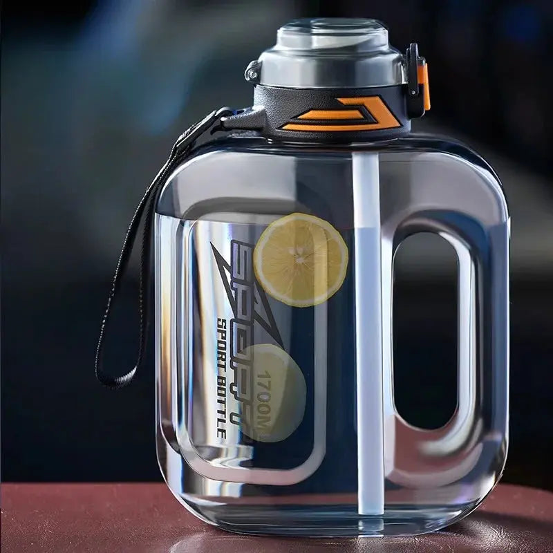 Gourde paille Adulte 1100ml, Gourde avec paille, Gourde paille Decathlon, Gourde isotherme avec paille intégrée, Gourde paille intégrée, Gourde avec paille 1l, Gourde paille 2L,Bidons Sport,  GIANXI Plastic Cup High Tempe Gourde Bottle®