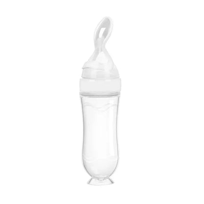 Gourde purée bébé réutilisable, Popote Bebe, Gourde légumes bébé, Gourde compote réutilisable, Feeding Bottle Silicone Newborn Baby Training Rice Cereal  Food Spoon Supplement Feeder Safe Useful Tableware For Kids,  S Gourde Bottle®