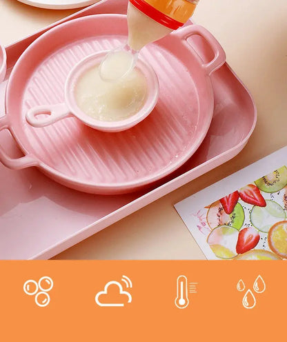 Gourde purée bébé réutilisable, Popote Bebe, Gourde légumes bébé, Gourde compote réutilisable, Feeding Bottle Silicone Newborn Baby Training Rice Cereal  Food Spoon Supplement Feeder Safe Useful Tableware For Kids,  S Gourde Bottle®