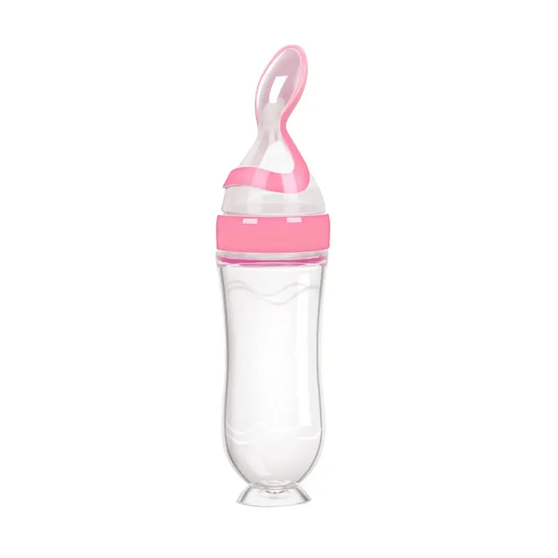 Gourde purée bébé réutilisable, Popote Bebe, Gourde légumes bébé, Gourde compote réutilisable, Feeding Bottle Silicone Newborn Baby Training Rice Cereal  Food Spoon Supplement Feeder Safe Useful Tableware For Kids,  S Gourde Bottle®