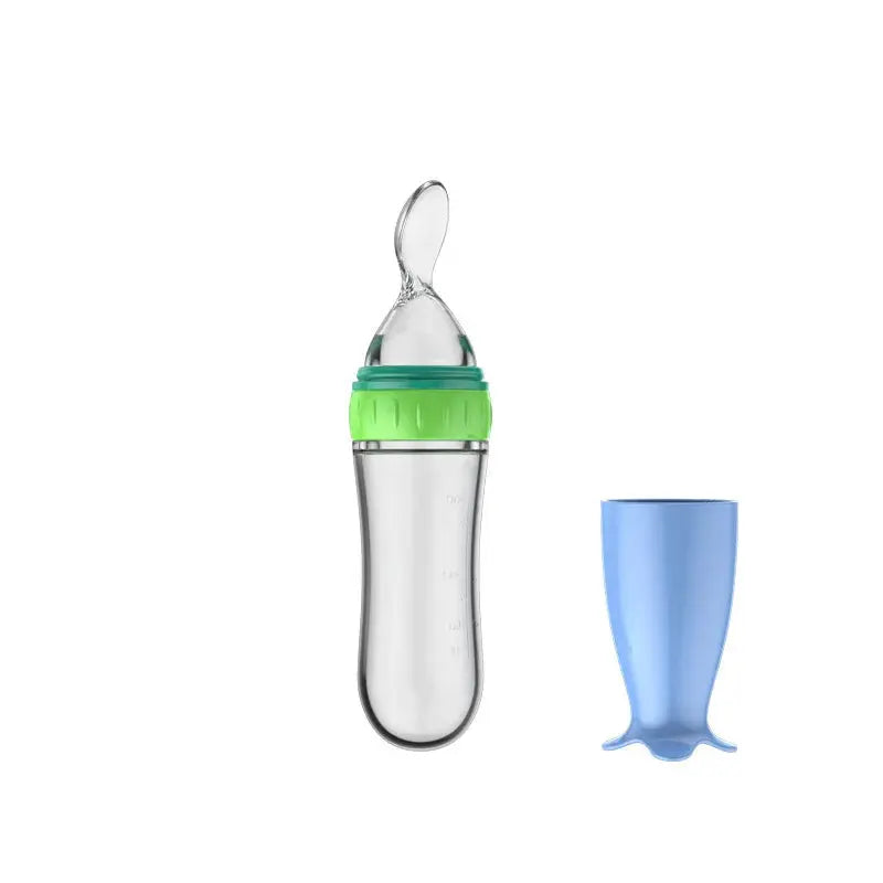 Gourde purée bébé réutilisable, Popote Bebe, Gourde légumes bébé, Gourde compote réutilisable, Feeding Bottle Silicone Newborn Baby Training Rice Cereal  Food Spoon Supplement Feeder Safe Useful Tableware For Kids,  S Gourde Bottle®