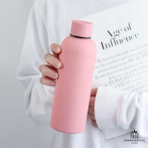 Gourde Isotherme rose  en Acier Inoxydable à Double Paroi  Votre Compagnon Polyvalent pour l'Hydratation