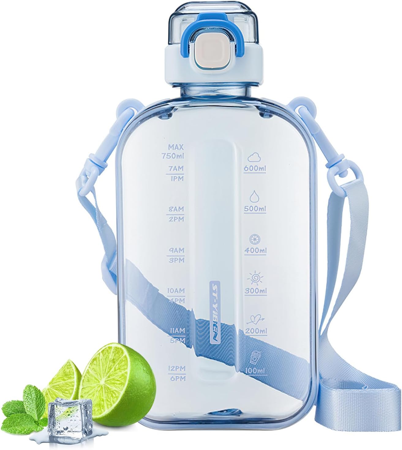 Gourde Plate Bleu - Gourde Bottle