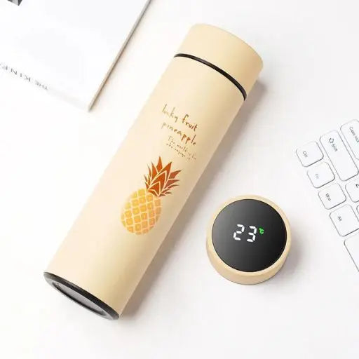 Gourde Thermique Intelligente avec affichage de température jaune -  gourde bottle