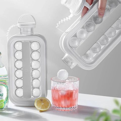Gourde à Glaçons 2-en-1  portable facille à utilser au quotidiens et remplir , sans bpa , Réutilisable, Léger ET PRATIQUE - Gourde Bottle