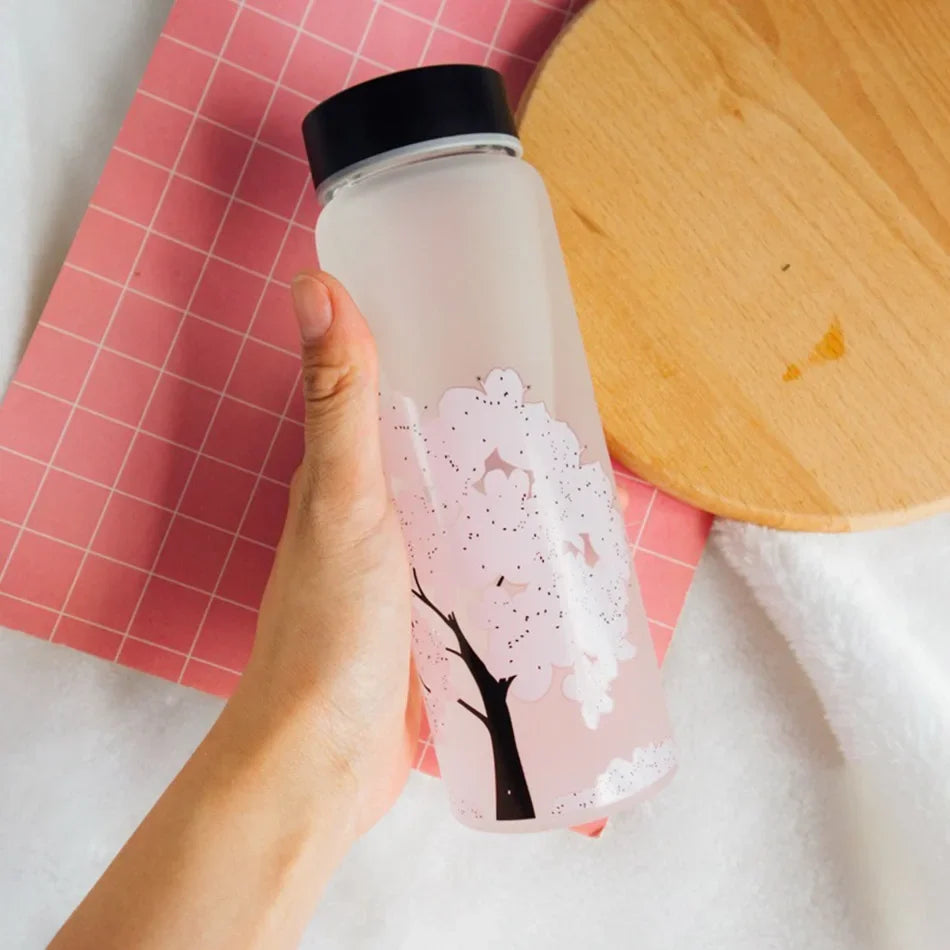 Gourde en Verre Cerisier du Japon sans bpa - Gourde bottle