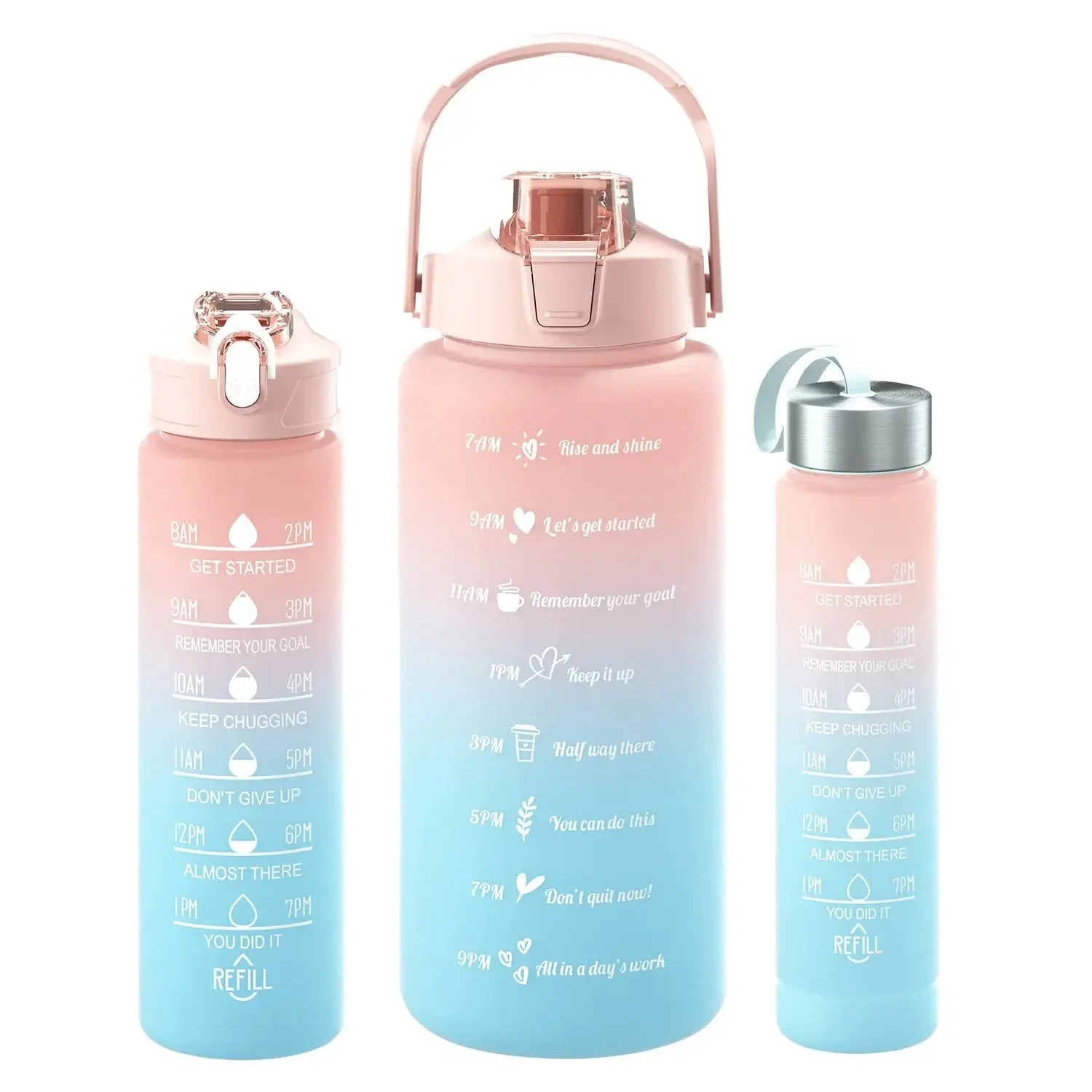 Lots de 3 gourde de motivation - Gourde Bottle®