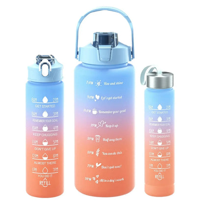 Lots de 3 gourde de motivation - Gourde Bottle®