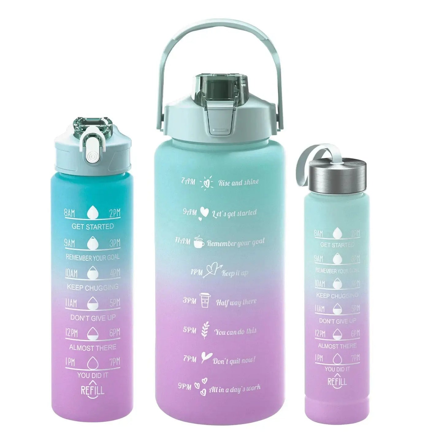 Lots de 3 gourde de motivation - Gourde Bottle®