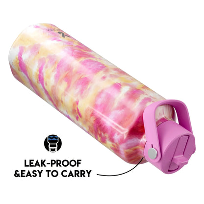 MEOKY Gourde d'Eau Thermique 24oz (Tulipe rose) Gourde Bottle®